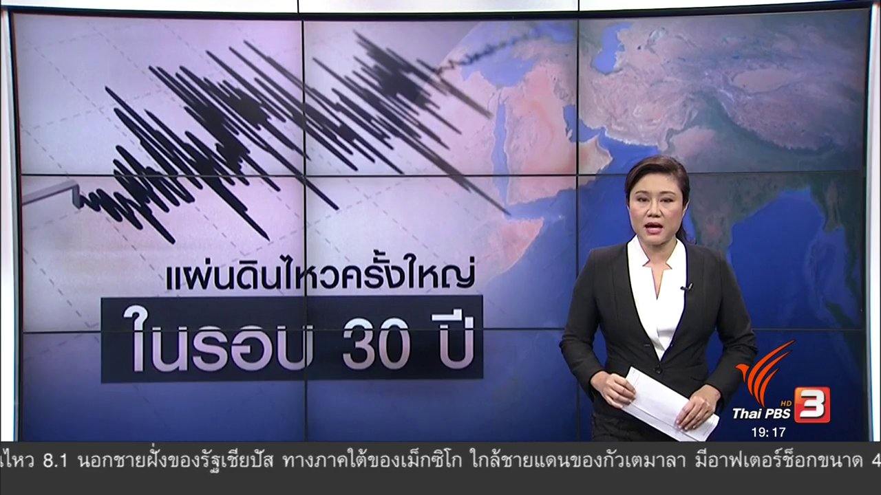 ข่าวค่ำ มิติใหม่ทั่วไทย - วิเคราะห์สถานการณ์ต่างประเทศ : แผ่นดินไหวครั้งใหญ่ในรอบ 30 ปี